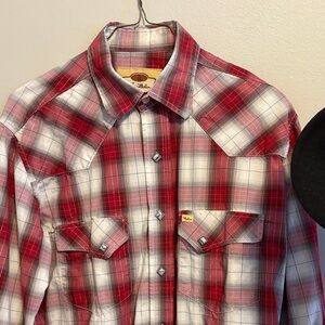 Larry Mahan Red and White Plaid Shirt
